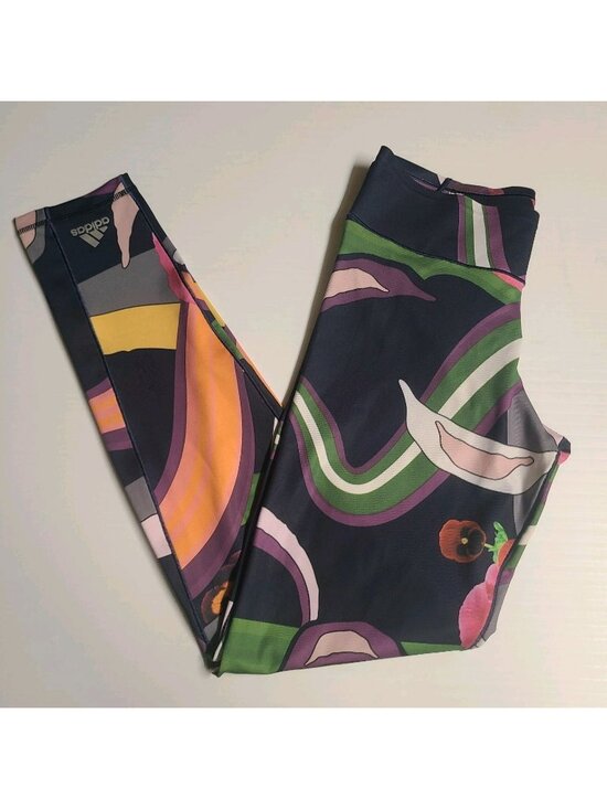 adidas Pants - ADIDAS CLIMALITE   Leggings Multi-color Print US Small